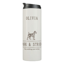 Garrafa Térmica Terrier Vintage Nome Personalizado