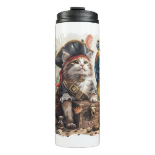 Garrafa Térmica Tesouro de Gato Pirata
