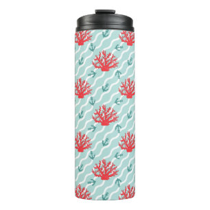 Garrafa Térmica Teste padrão 1 do coral vermelho