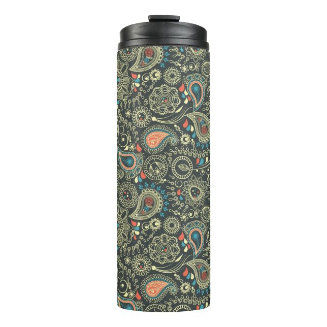 Garrafa Térmica Teste padrão 3 de Paisley (Frente)