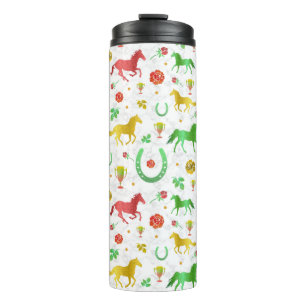 Garrafa Térmica Teste padrão colorido do partido do dia de Derby