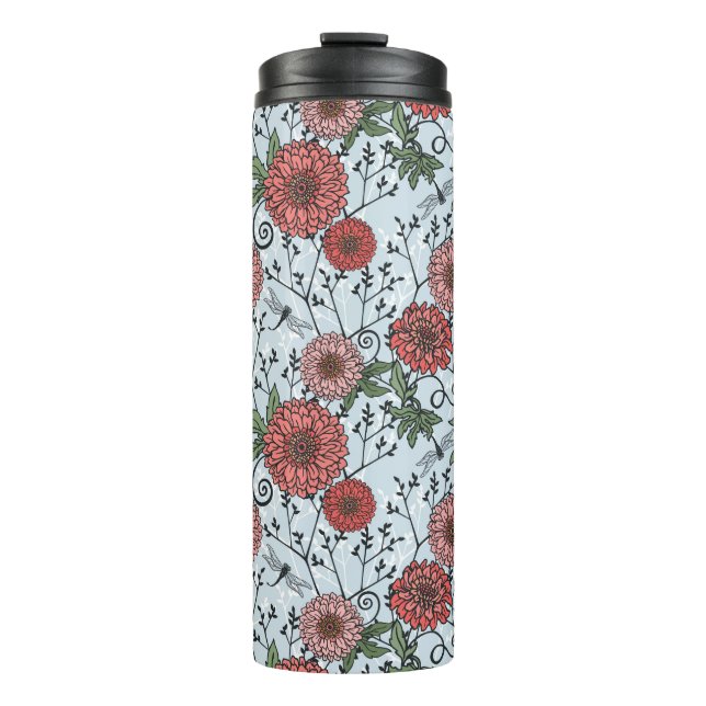 Garrafa Térmica Teste padrão floral 3 (Frente)