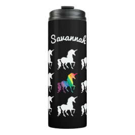 Garrafa Térmica Teste padrão personalizado do branco do preto do