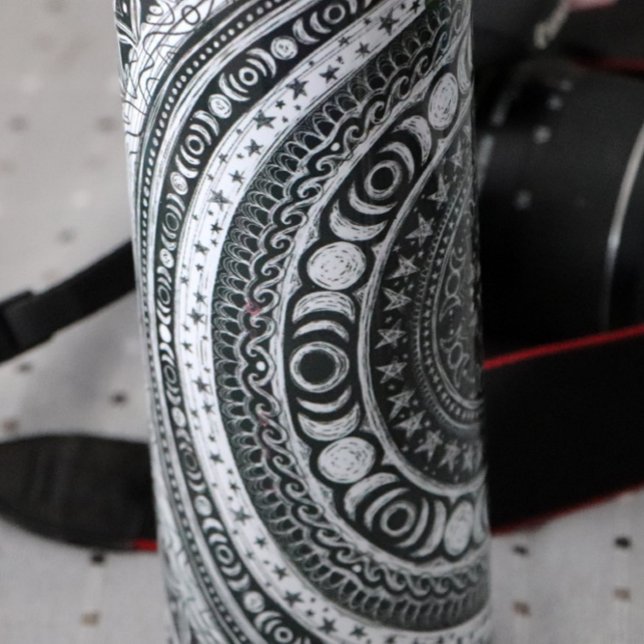 Garrafa Térmica Testemunha de Lua Tripla de Mandala (Criador carregado)