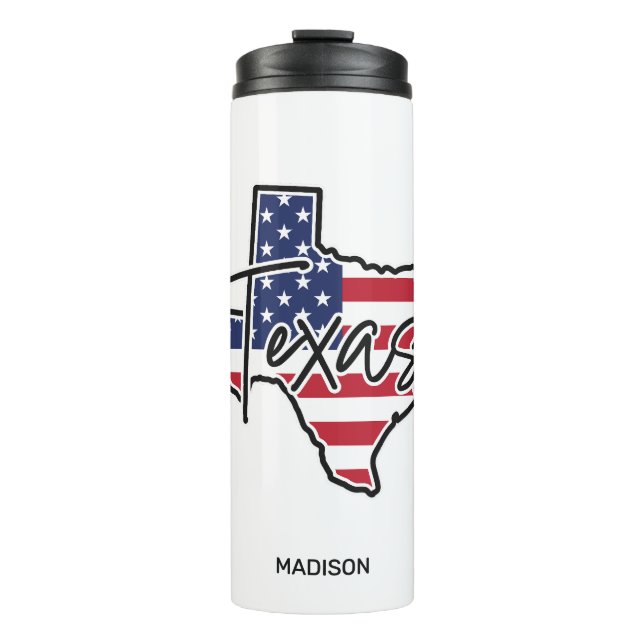 Garrafa Térmica Texas de nome personalizado (Frente)