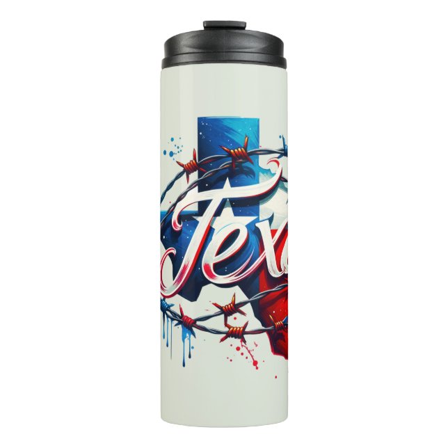 Garrafa Térmica Texas enrolado em Barbed Wire Thermal Tumbler (Frente)