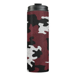 Garrafa Térmica Texas Maroon & White college Camo Printed