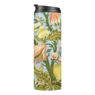 Garrafa Térmica Têxtil Clássico Barroco Floral de Damasco com Frut