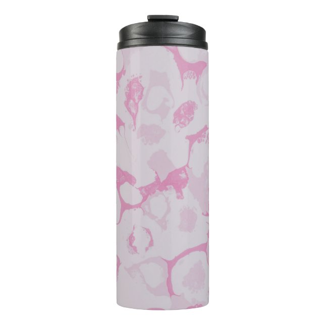 GARRAFA TÉRMICA  TÊXTIL FLORAL BRANCO E PINTA (Frente)