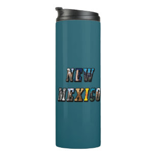 Garrafa Térmica Texto de Imagem do Novo México