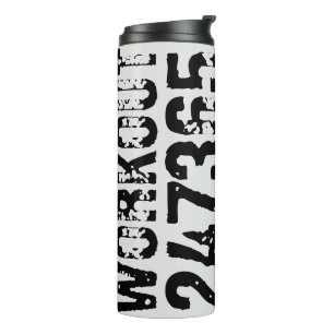 Garrafa Térmica Texto vestido e arranhado Workout 247365 preto