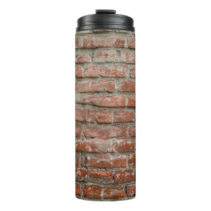 Garrafa Térmica Textura. Brick. Muro. Um fundo com atrizes