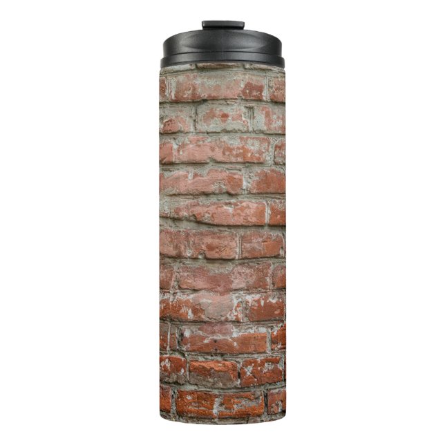 Garrafa Térmica Textura. Brick. Muro. Um fundo com atrizes (Frente)