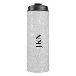 Garrafa Térmica Textura Brilhante Branca de Têxtil