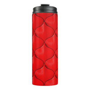 Garrafa Térmica Textura de couro de sofá vermelho