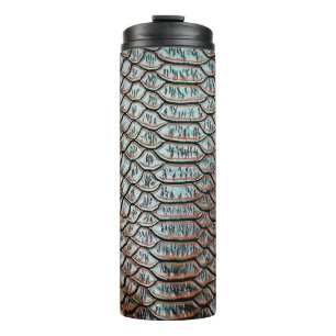 Garrafa Térmica textura de fundo em pele, crocodilo,l
