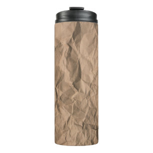 Garrafa Térmica Textura de papel de reciclado áspero e grosso