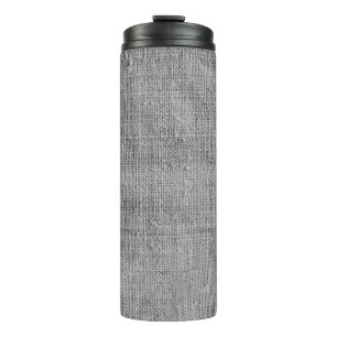 Garrafa Térmica Textura de tecido de vinheta autêntica feita manu