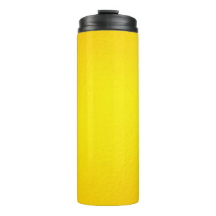 Garrafa Térmica textura dourada Fundo amarelo brilhante Folha