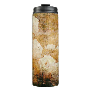 Garrafa Térmica textura floral do fundo do vintage do grunge da