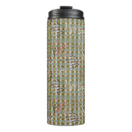 Garrafa Térmica Textured Pointillism Grid Pattern Artwork