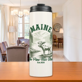 Garrafa Térmica The Pine Tree State Mountain Forest View