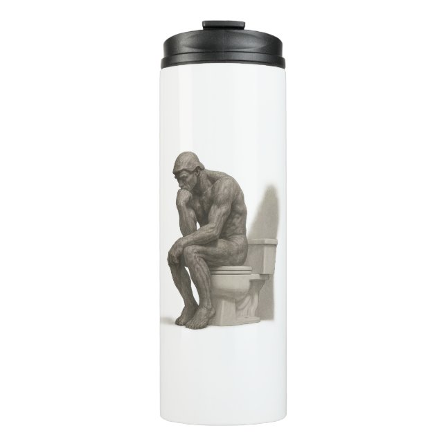 Garrafa Térmica The Thinker on the Throne – Classical Charcoal Sty (Frente)