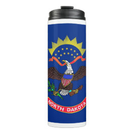 Garrafa Térmica Thermal Tumbler com bandeira de Dakota do Norte, E
