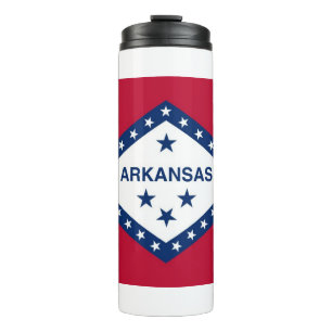 Garrafa Térmica Thermal Tumbler com bandeira do Estado do Arkansas