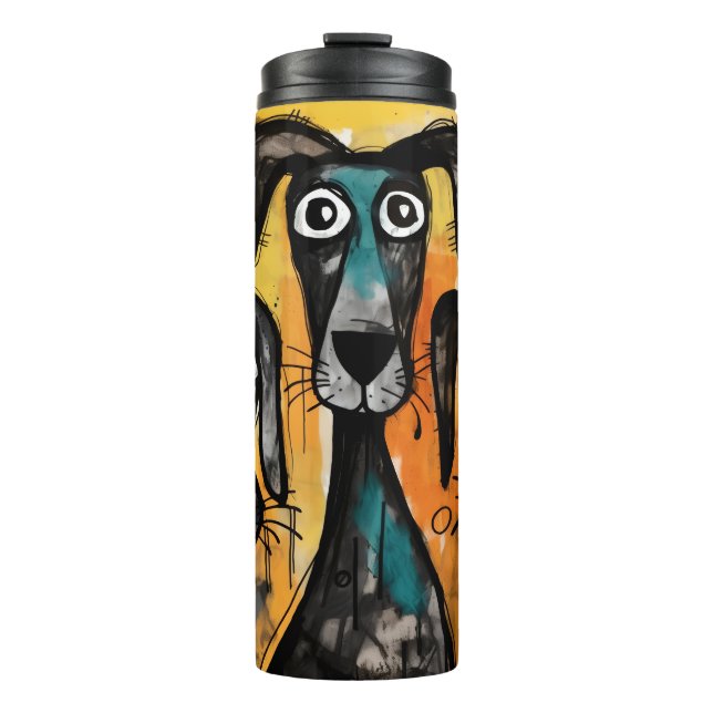 Garrafa Térmica Thermal Tumbler Dog Puppy  Red Hearts (Frente)
