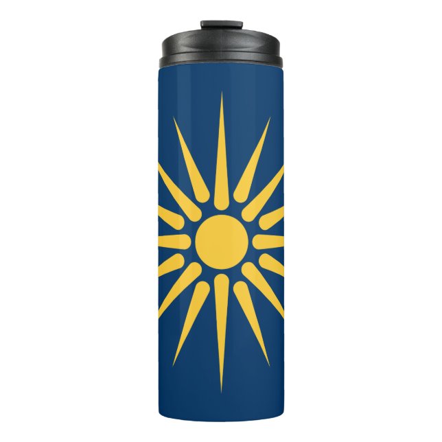 Garrafa Térmica Thermal Tumbler with flag of Macedonia, Greece (Frente)