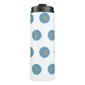 Garrafa Térmica Thermal Tumbler with hand- drawn mandala design