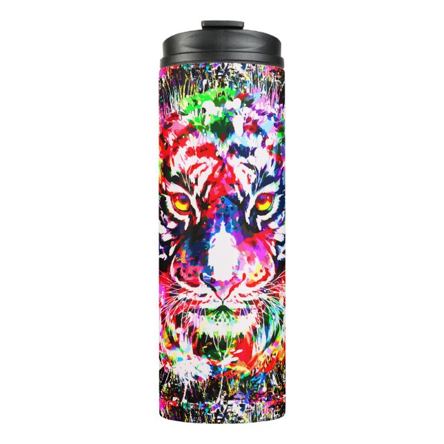 Garrafa Térmica Tiger Thermal Tumbler | Caneca de viagem Colorida  (Frente)