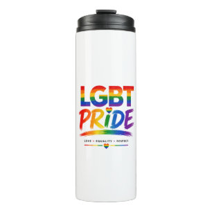 Garrafa Térmica Tipografia Arco-íris Orgulho LGBT