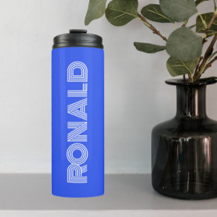Garrafa Térmica Tipografia Real Azul Moderna Personalizada