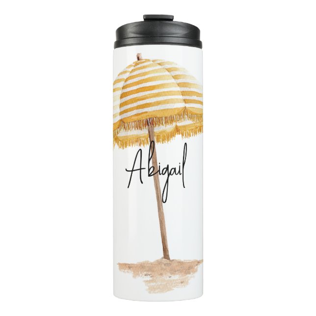 Garrafa Térmica TIravel Mug personalizado de aquarela (Frente)