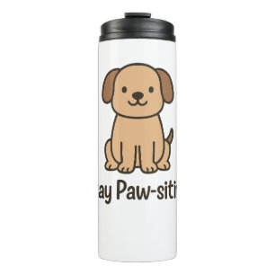 Garrafa Térmica Título: Keep Paw-sitive - Design de Cachorro Bonit