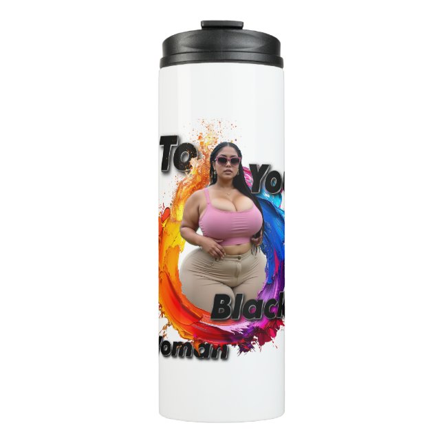 Garrafa Térmica To You Black Woman (Frente)