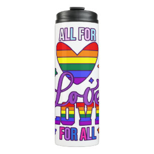 Garrafa Térmica Todos Pelo Amor Por Todos - Orgulho LGBTQ+