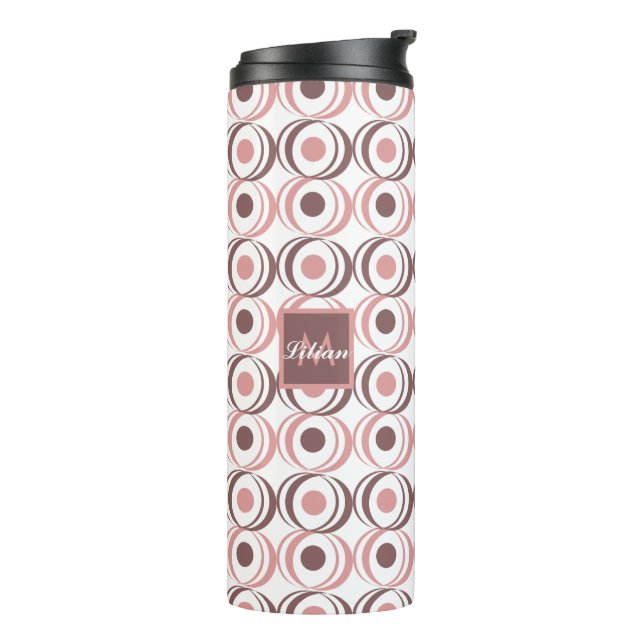 Garrafa Térmica Tom circular terroso rosa monogramado    (Giro à esquerda)