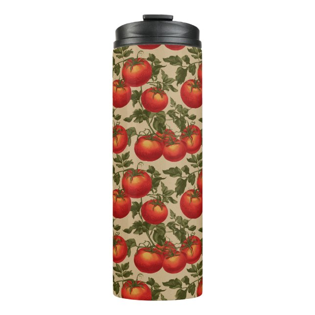 Garrafa Térmica Tomates em Estilo Vintage (Frente)