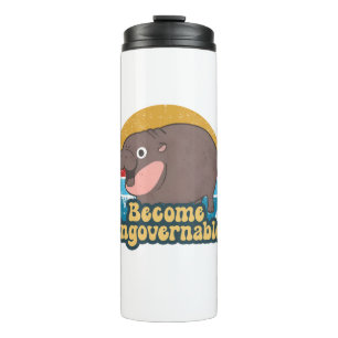 Garrafa Térmica Torne-se um bebê engraçado ingovernável Hippo Moo