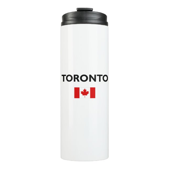 Garrafa Térmica Toronto Canadá Flag Light-Color (Frente)