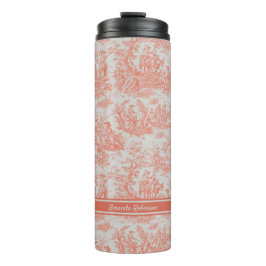 Garrafa Térmica Torre laranja de jouy impressa