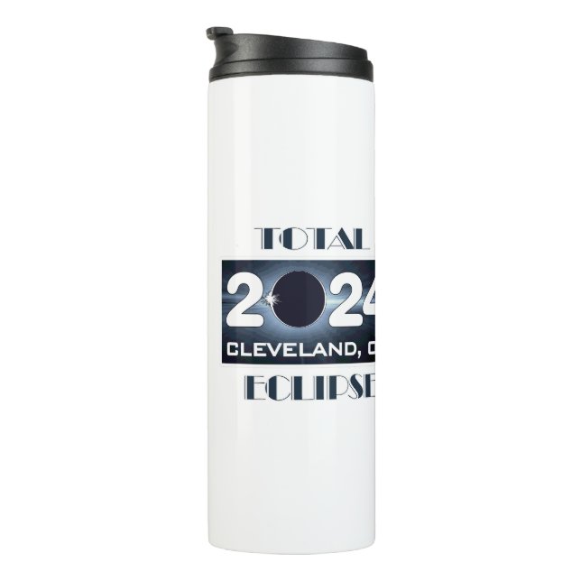 Garrafa Térmica Total Eclipse Cleveland Ohio 2024 Caminho da Total (Rotação à direita)