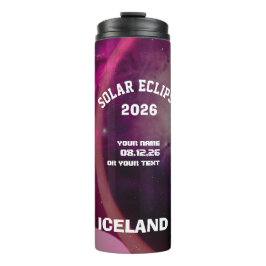 Garrafa Térmica Total solar eclipse August 2026 text personalized