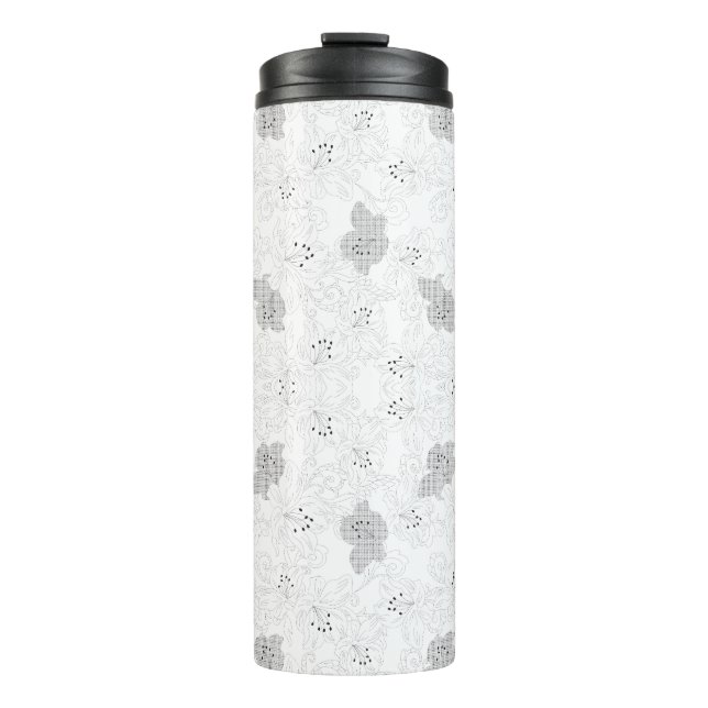 Garrafa Térmica Transparent Grid Overlay – Editable PNG Texture (Frente)