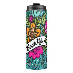 Garrafa Térmica Travesseiro Decorativo Beleza com Flores