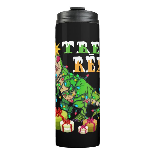 Garrafa Térmica Tree Rex Christmas T-rex Boys (Frente)