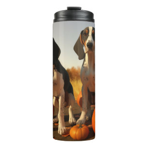 Garrafa Térmica Treing Walker Coonhound Puppy Autumn Pumpkin